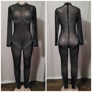 Jumpsuit w rhinestones  New Size L,XL XXL Available Strech. PRICE TODAY ONLY 🚨